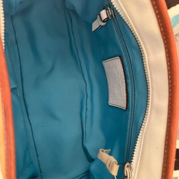 Coach Hampton Watercolor Pastel Stripe Small Tote - Picture 7 of 8